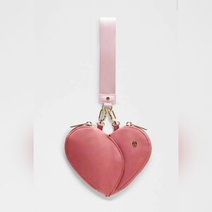 Lululemon Dual Pouch Heart Wristlet - Spiced Chai/Pink Haze SOLD OUT